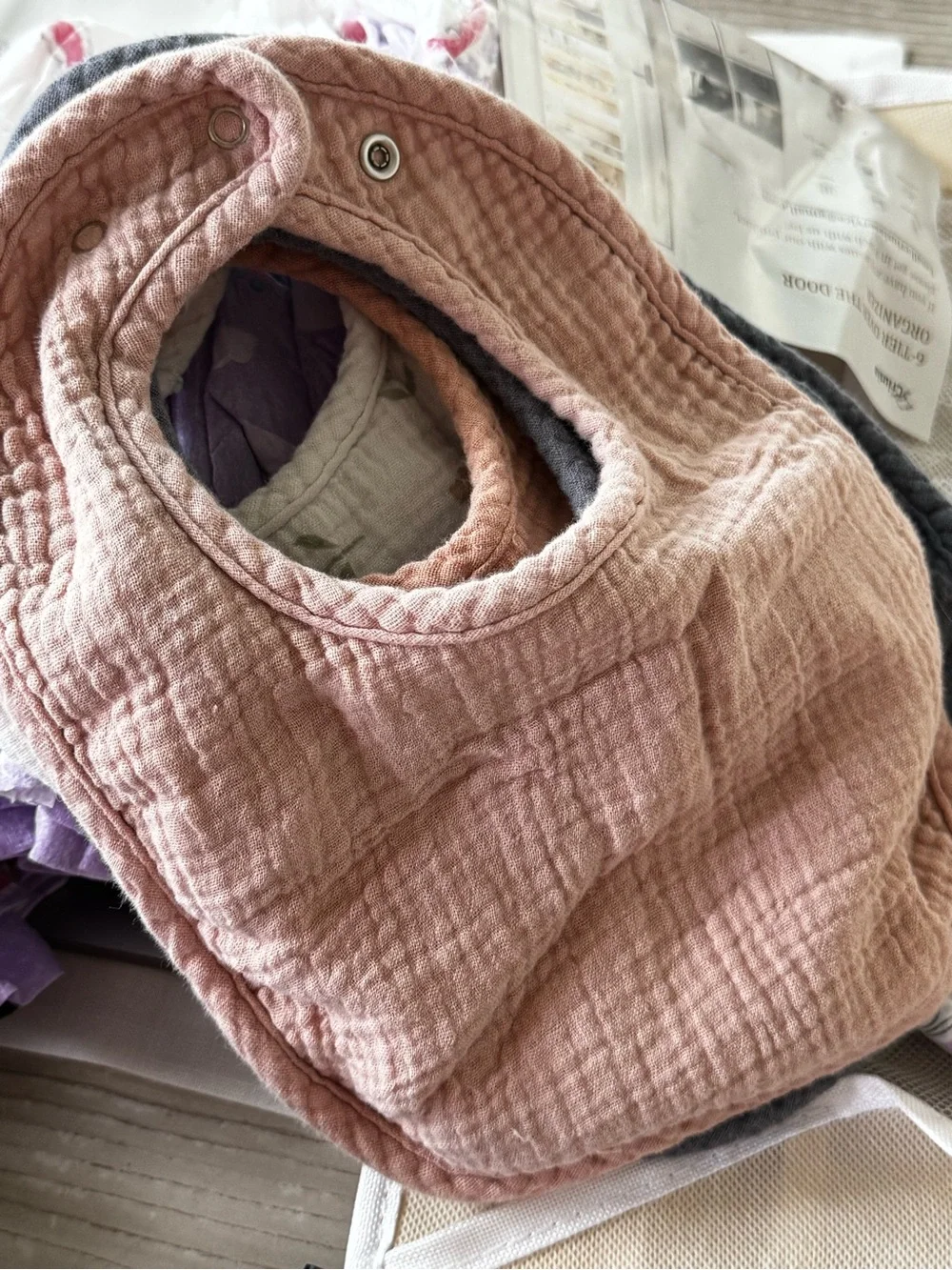 Quilted Pink Cotton Tote Bag - Soft Everyday Handbag
